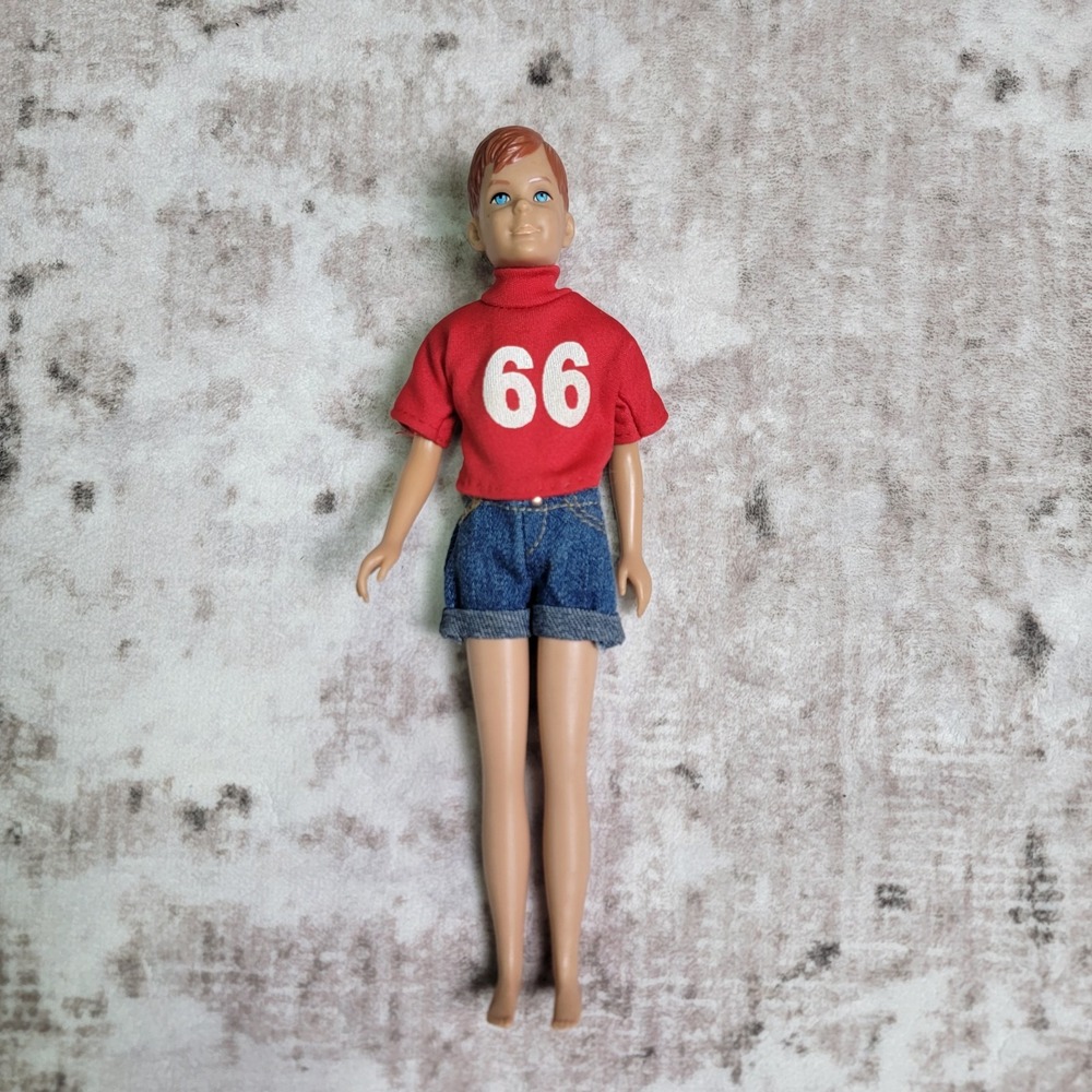 Vintage 1963 Mattel Ricky Doll Skipper's Friend Molded Red Hair Blue Eyes Japan